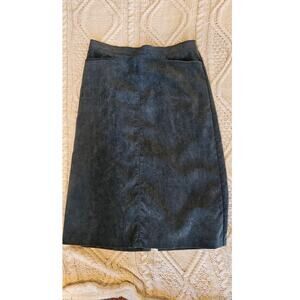 Finland FinnKarelia Stretch Fine Corduroy Midi Skirt Women Sz‎ 10 Green